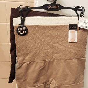 NWT PRIMA VALENTINA 3 ValuePark Shapewear; M/L; Tan/White/Brown; $35